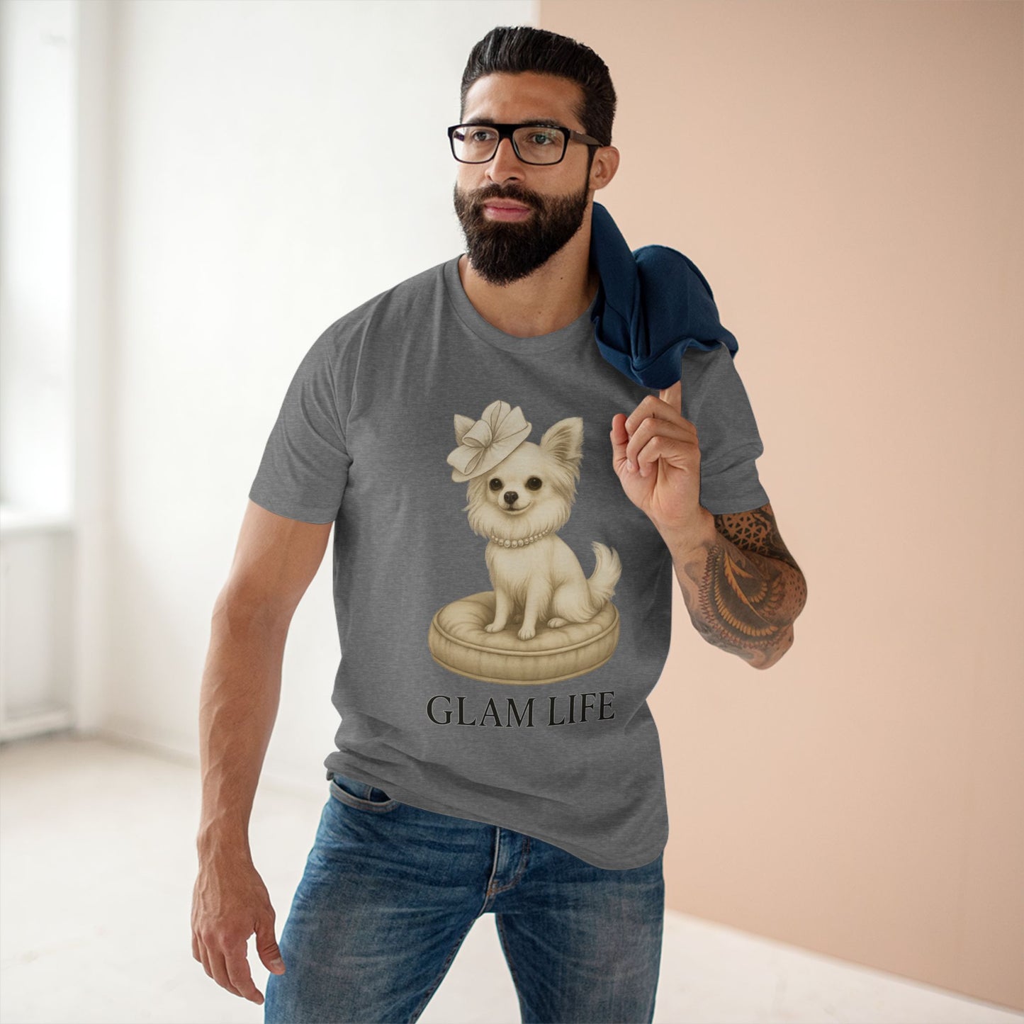 T-Shirt Chihuahua Glam Life Pearls Tee