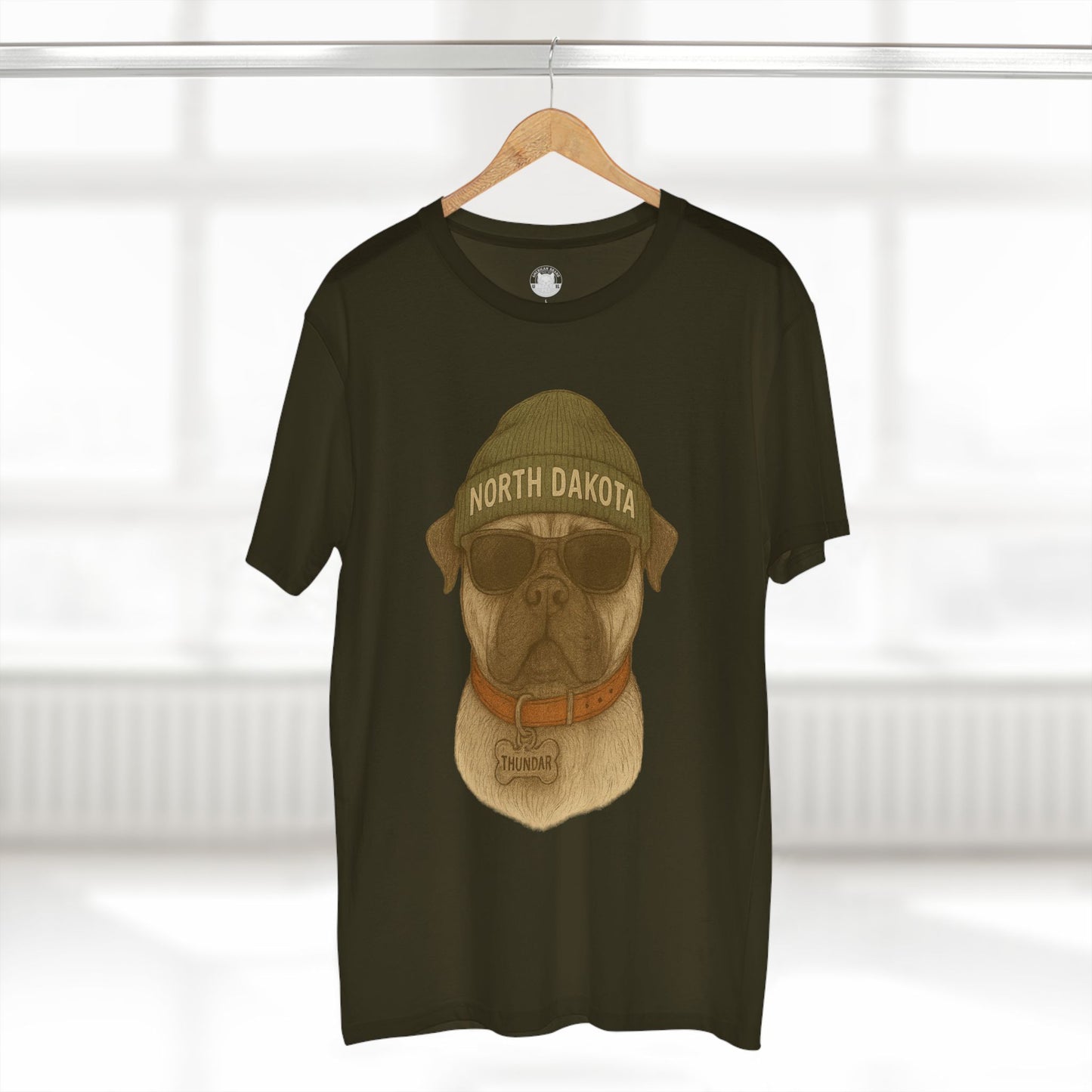 Pug Lover Tee, Dog Graphic T-Shirt, Cute Pet Apparel, Animal Lover Gift, North Dakota Humor Shirt, Casual Everyday Wear