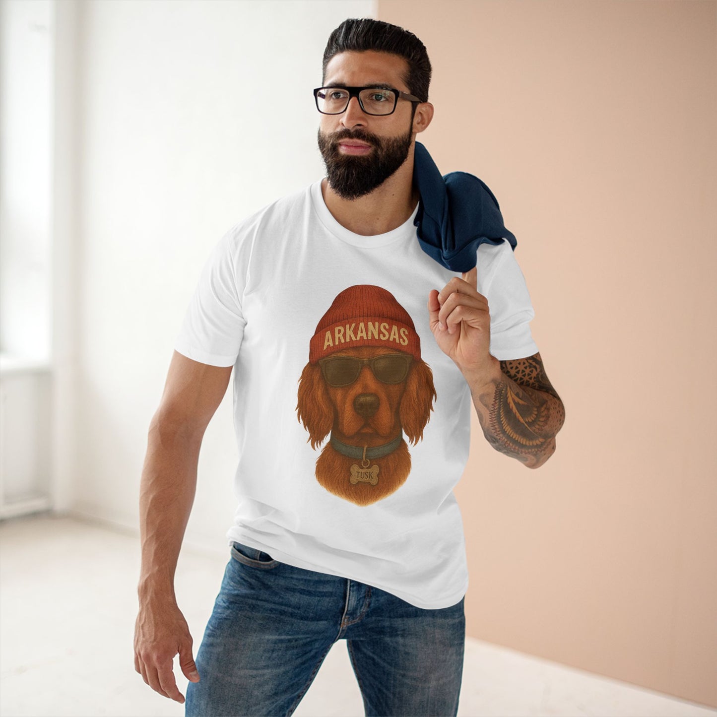Cool Dog Graphic Tee, Arkansas Dog T-Shirt, Fun Pet Lover Gift, Casual Wear, Dog Themed Apparel, Summer Fashion