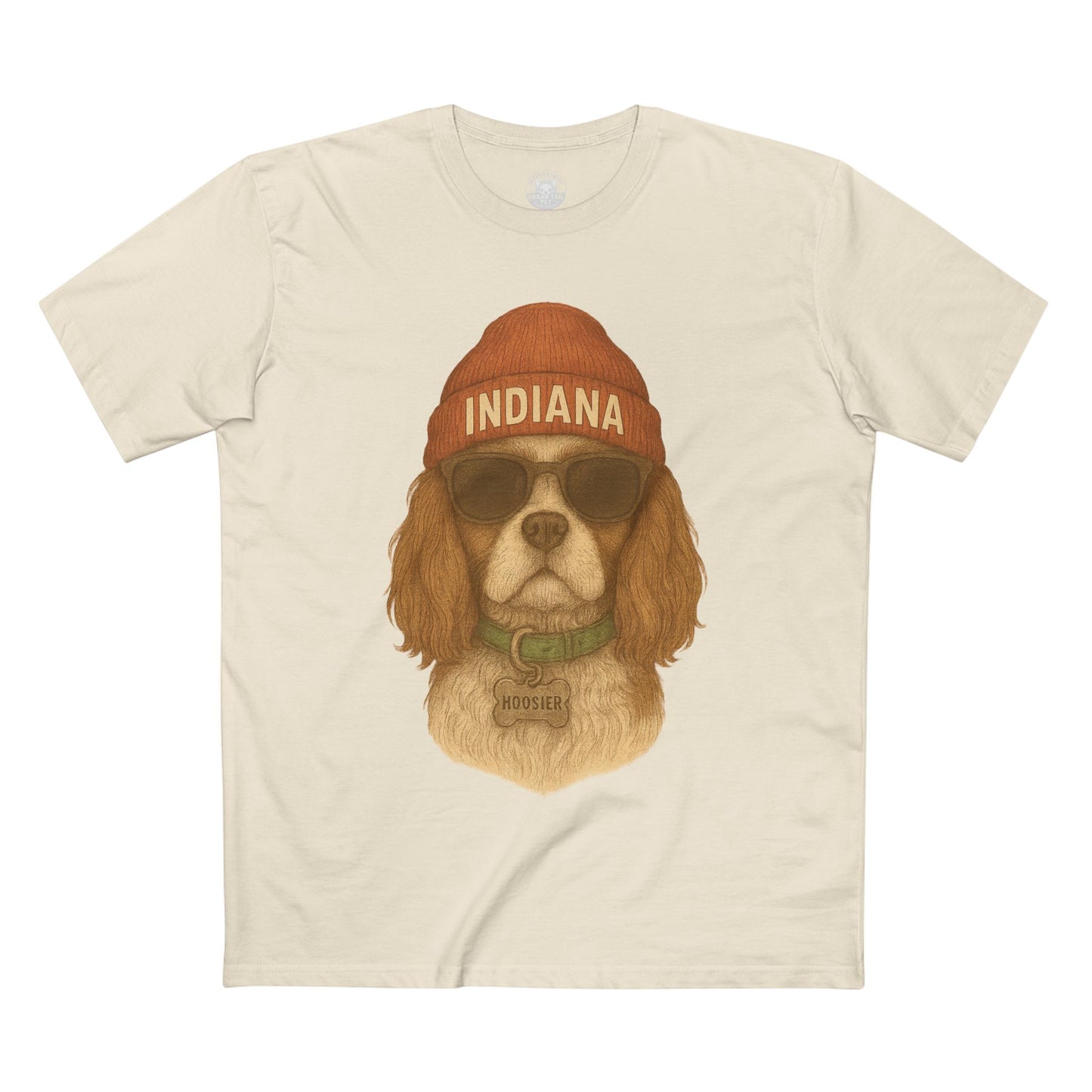 Indiana Dog Graphic Tee, Pet Lover Shirt, Adult Staple T-Shirt, Casual Wear, Fun Gift for Dog Owners, Summer Fashion