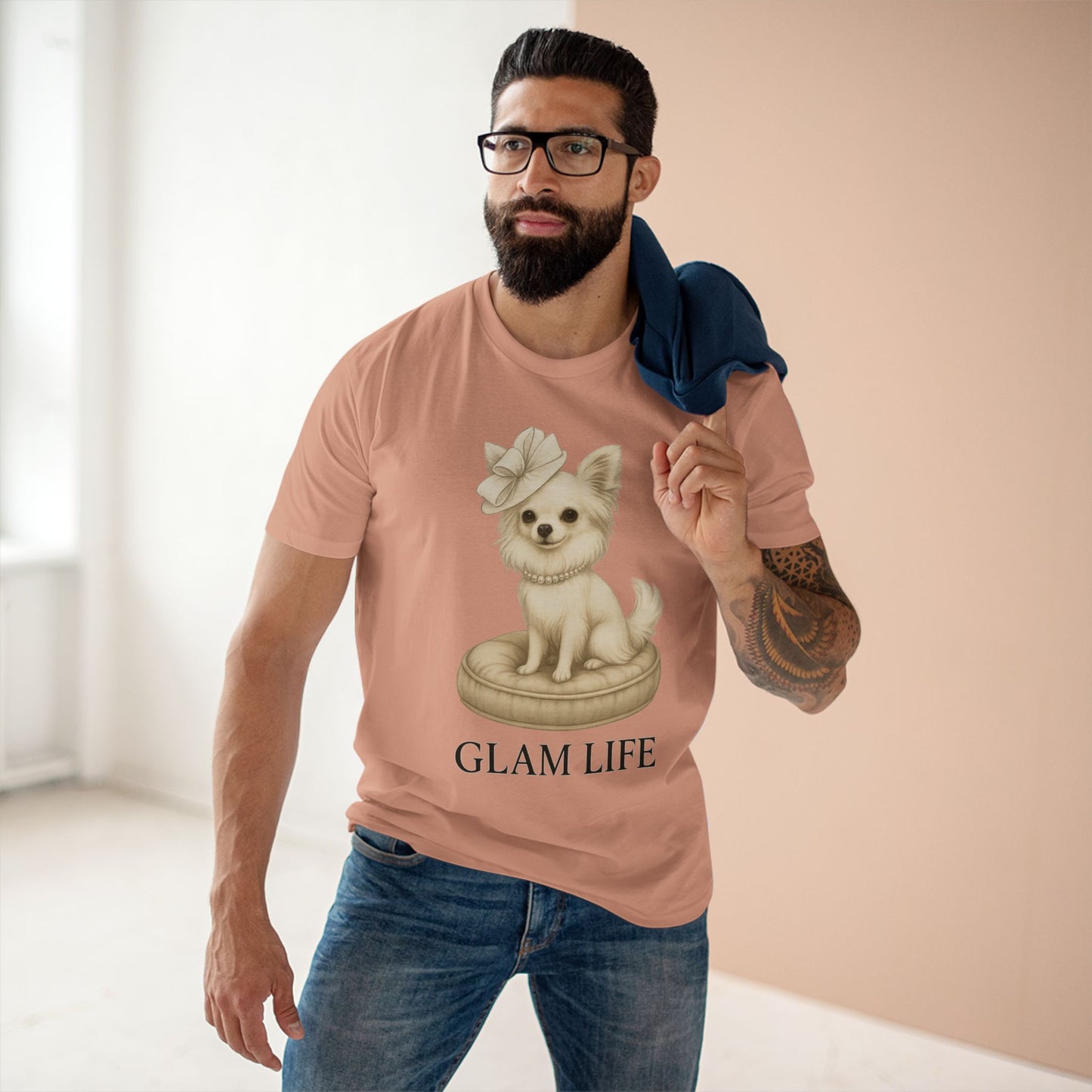 T-Shirt Chihuahua Glam Life Pearls Tee