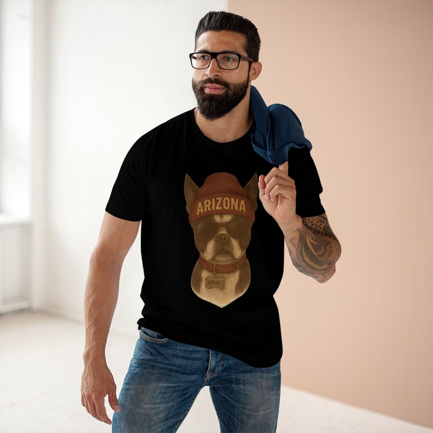 Arizona Dog Graphic Tee, Cute Pet Lover Shirt, Casual Wear, Gift for Dog Owners, Arizona Merchandise, Animal Lover Gift