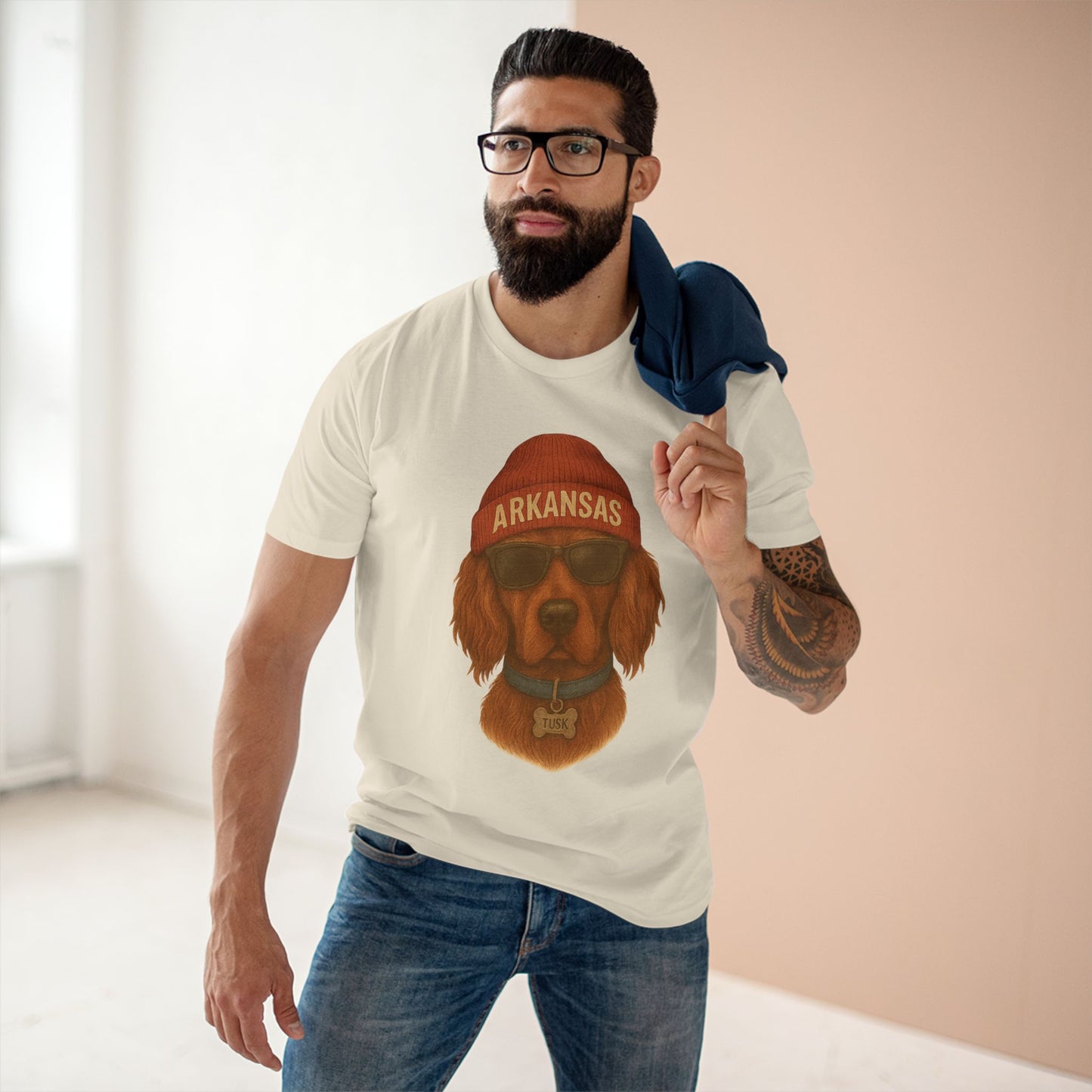Cool Dog Graphic Tee, Arkansas Dog T-Shirt, Fun Pet Lover Gift, Casual Wear, Dog Themed Apparel, Summer Fashion