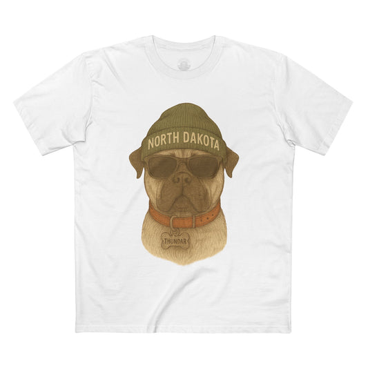 Pug Lover Tee, Dog Graphic T-Shirt, Cute Pet Apparel, Animal Lover Gift, North Dakota Humor Shirt, Casual Everyday Wear