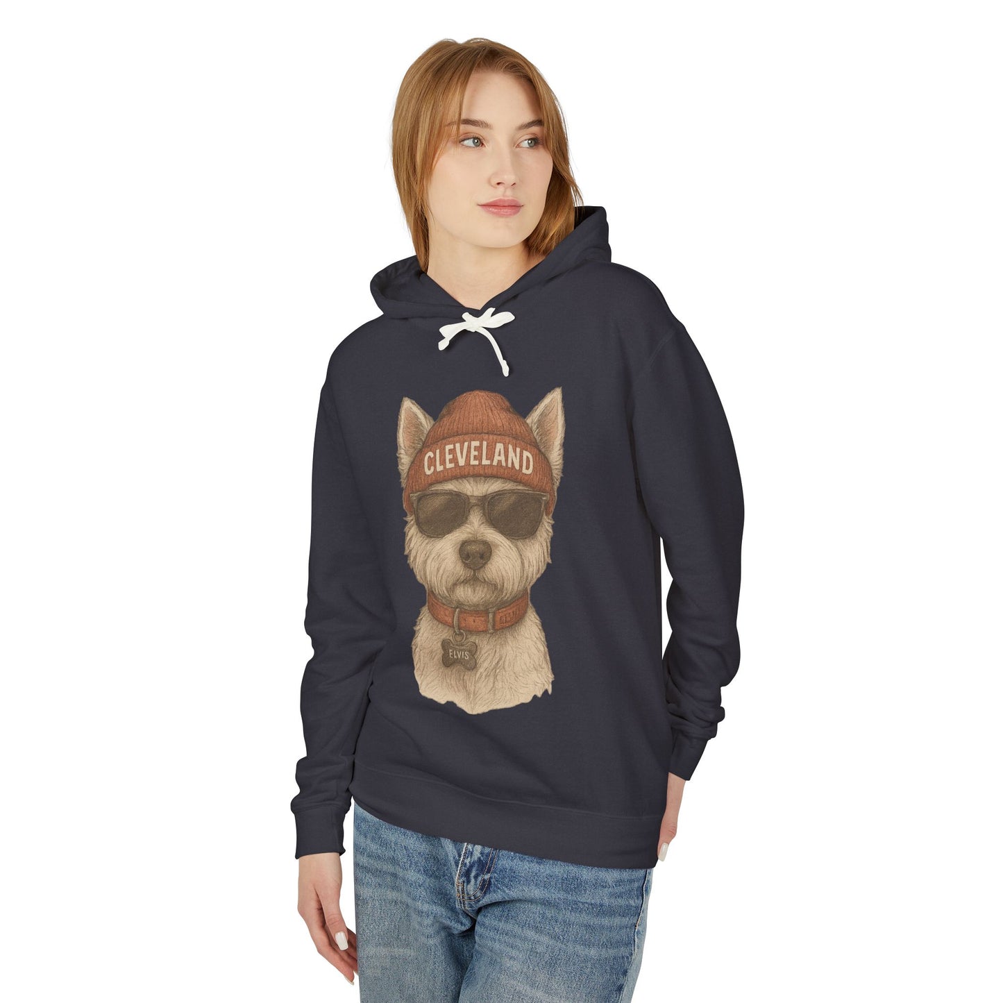 Westie Named Elvis Lightweight Hooded Sweatshirt - Ohio State Football Fans