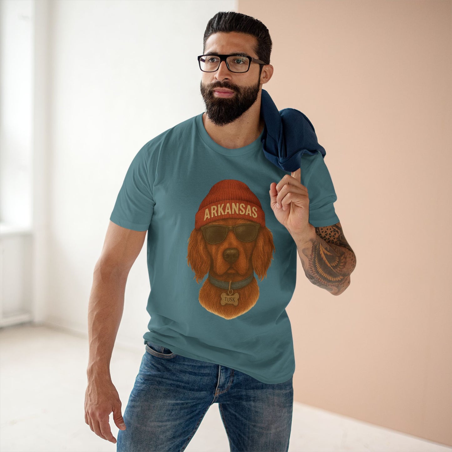 Cool Dog Graphic Tee, Arkansas Dog T-Shirt, Fun Pet Lover Gift, Casual Wear, Dog Themed Apparel, Summer Fashion