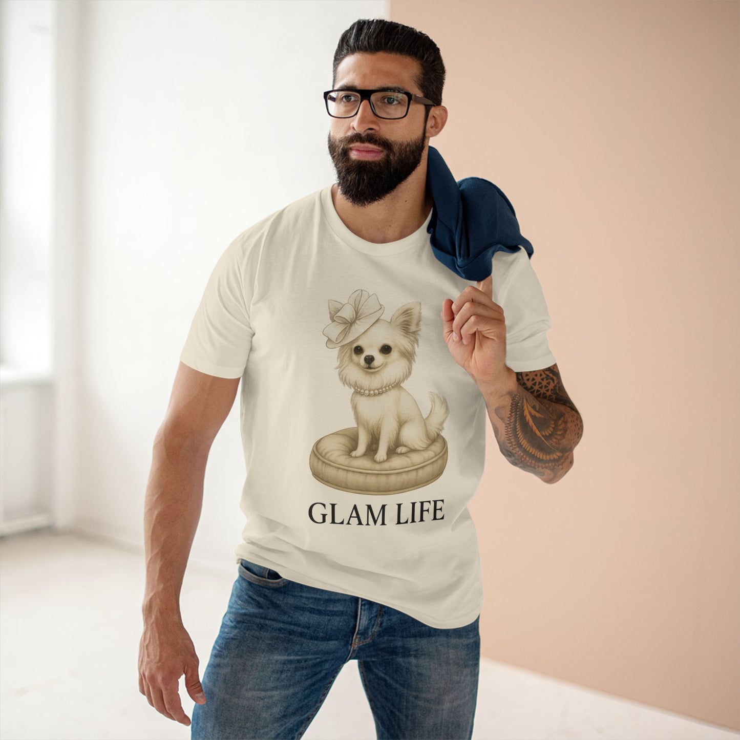 T-Shirt Chihuahua Glam Life Pearls Tee
