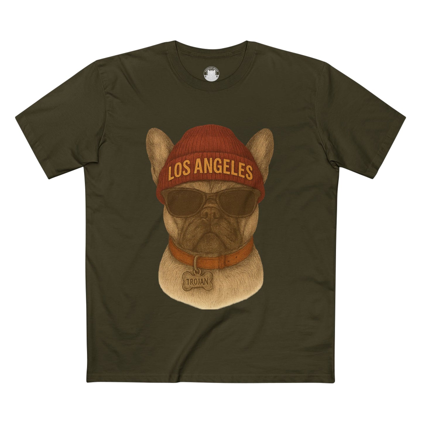 Los Angeles French Bulldog Tee, Trendy Pet Lover Shirt, Unique Gift for Dog Owners, Casual Tee for Every Occasion, Summer Fashion