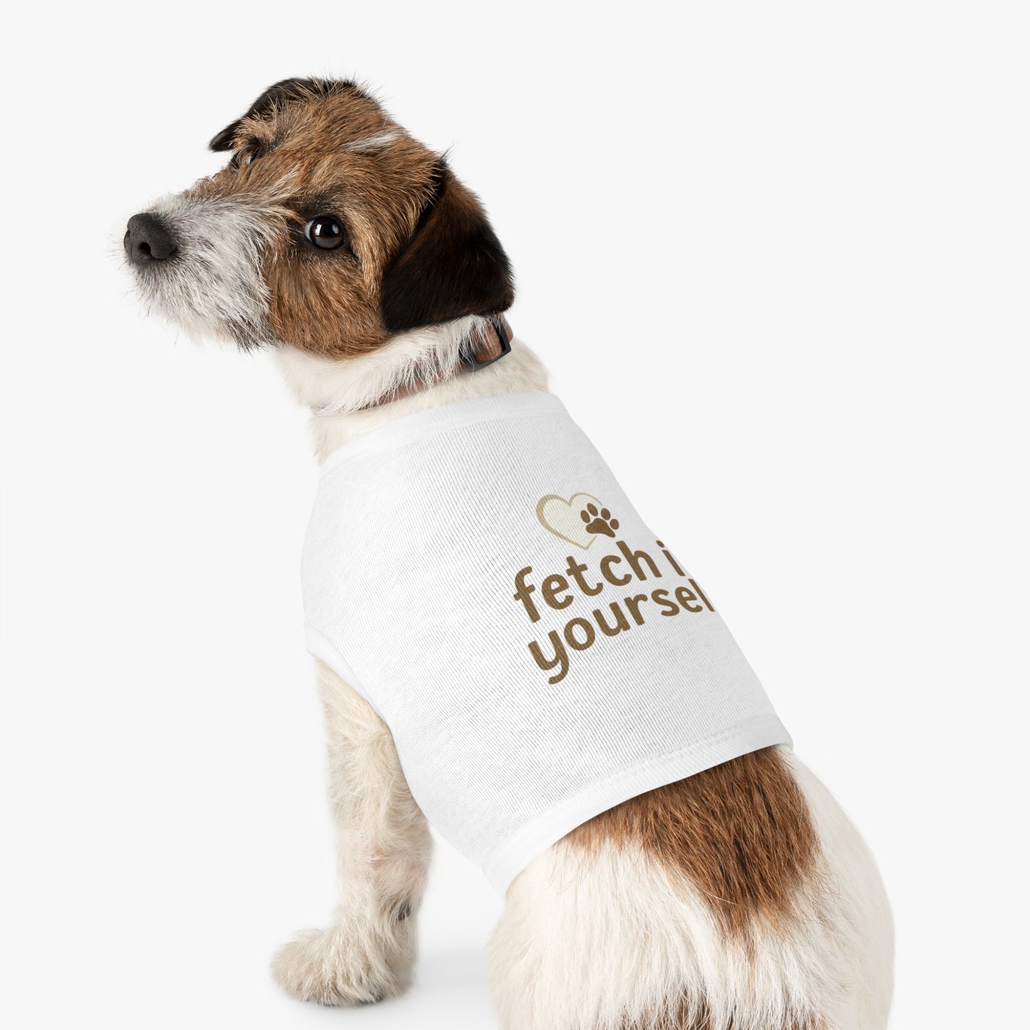 Cute Pet Tank Top with 'Fetch It Yourself' Design, Doggie Apparel for Summer, Birthday Gift for Pets, Trendy Pet Fashion, Cheerful Pet Wear