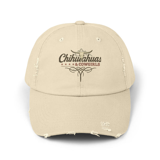 Distressed Cap - Chihuahuas and Cowgirls