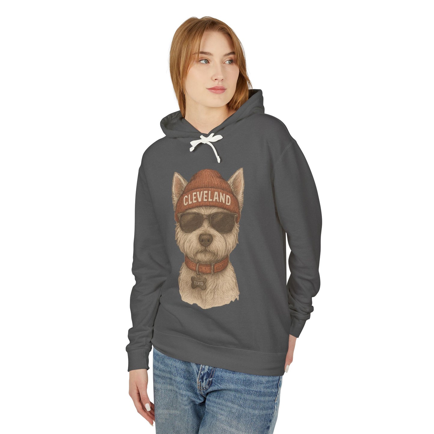 Westie Named Elvis Lightweight Hooded Sweatshirt - Ohio State Football Fans
