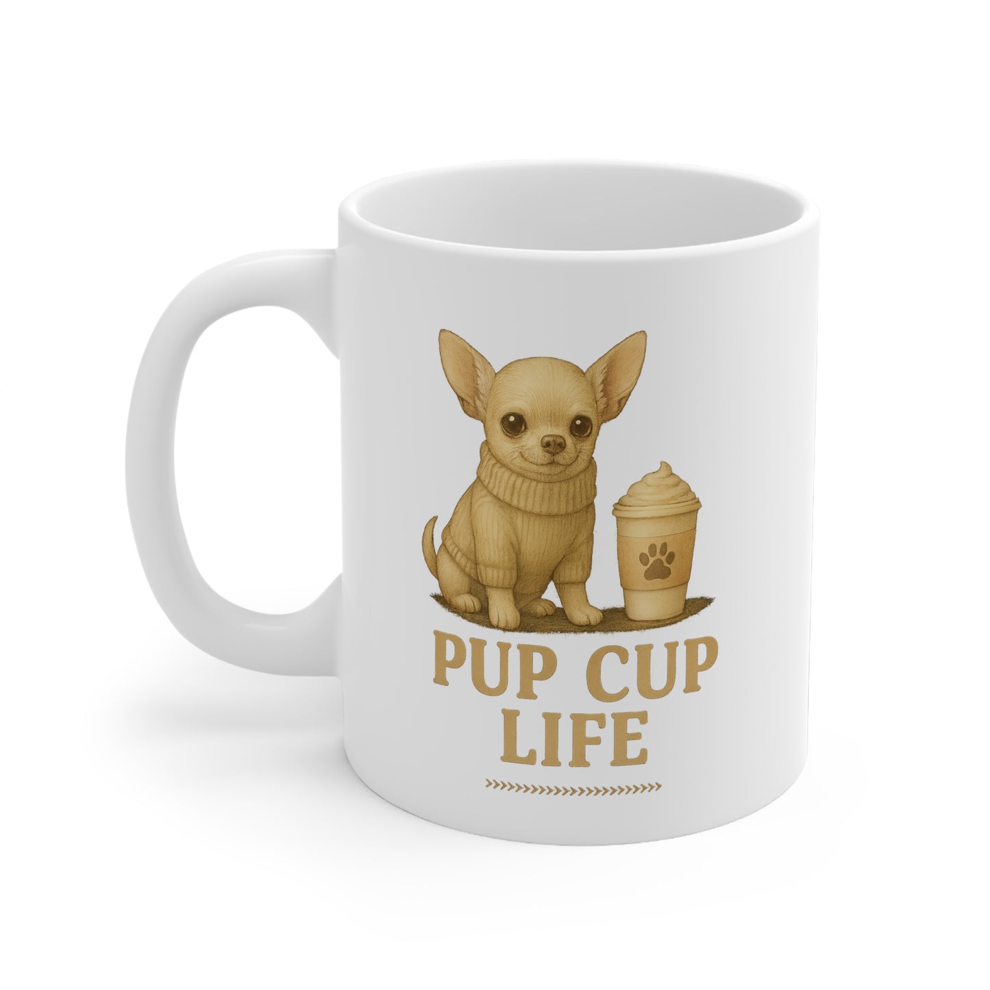 Mug - Pup Cup Life Ceramic Mug, 11oz