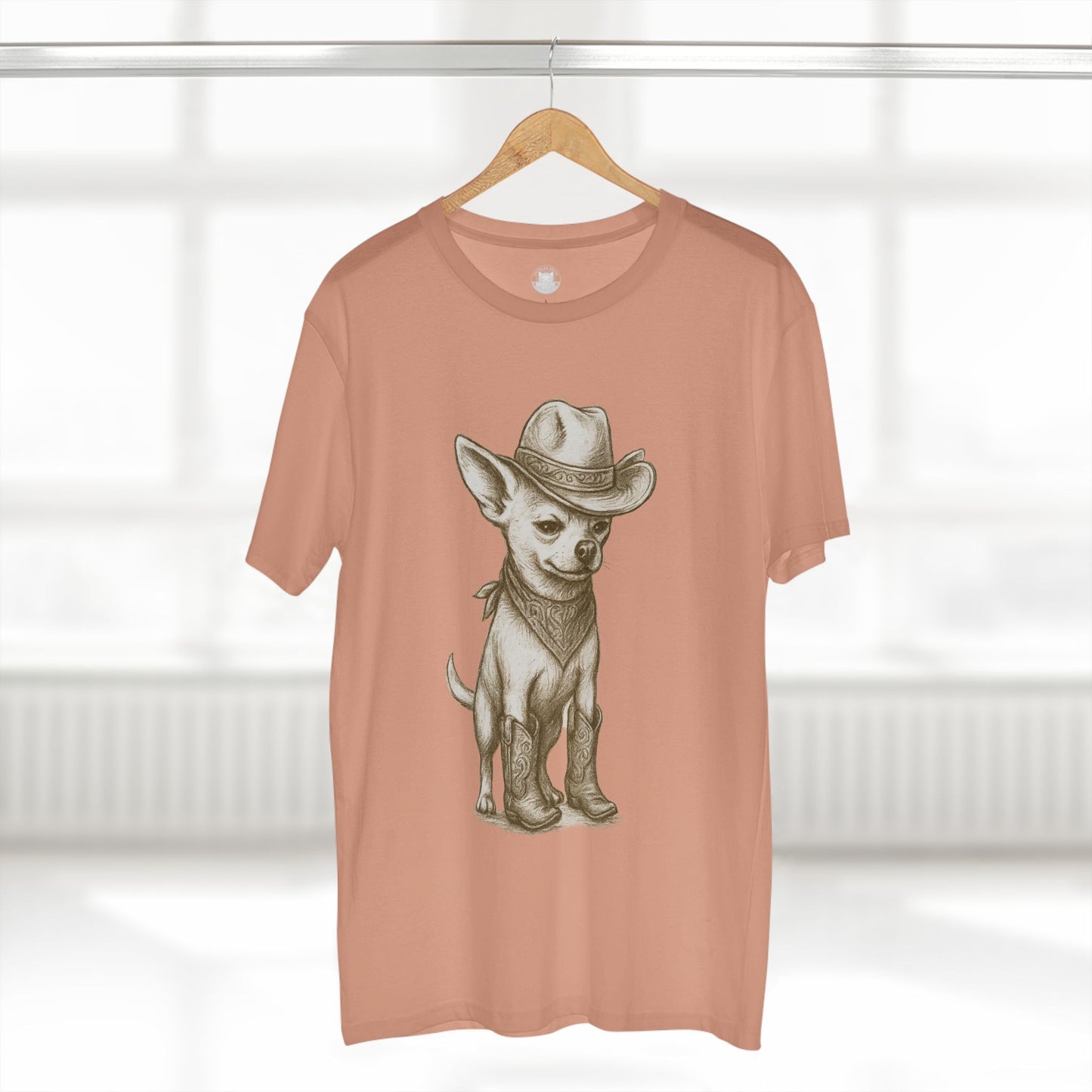 Tee Shirt with Chihuahua Cowboy Design