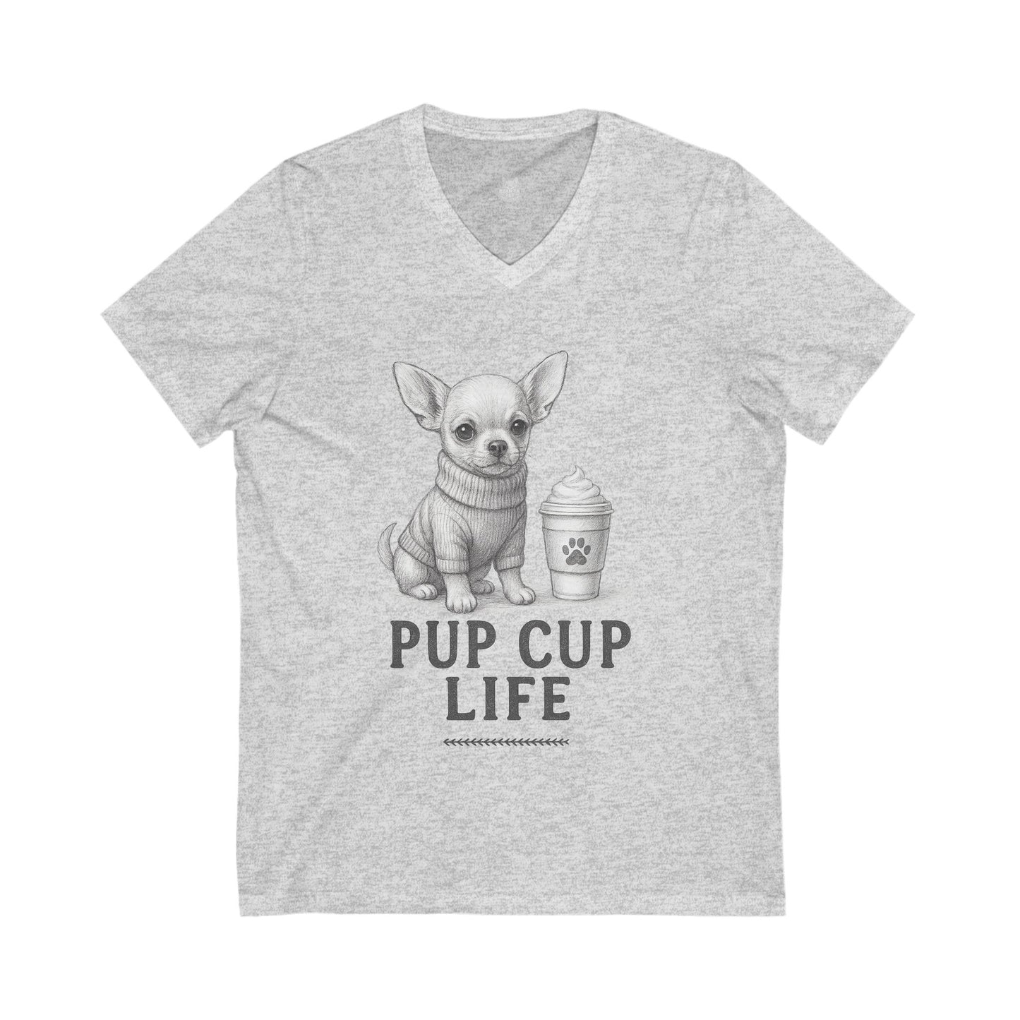 Chihuahua V-Neck Tee - Pup Cup Life
