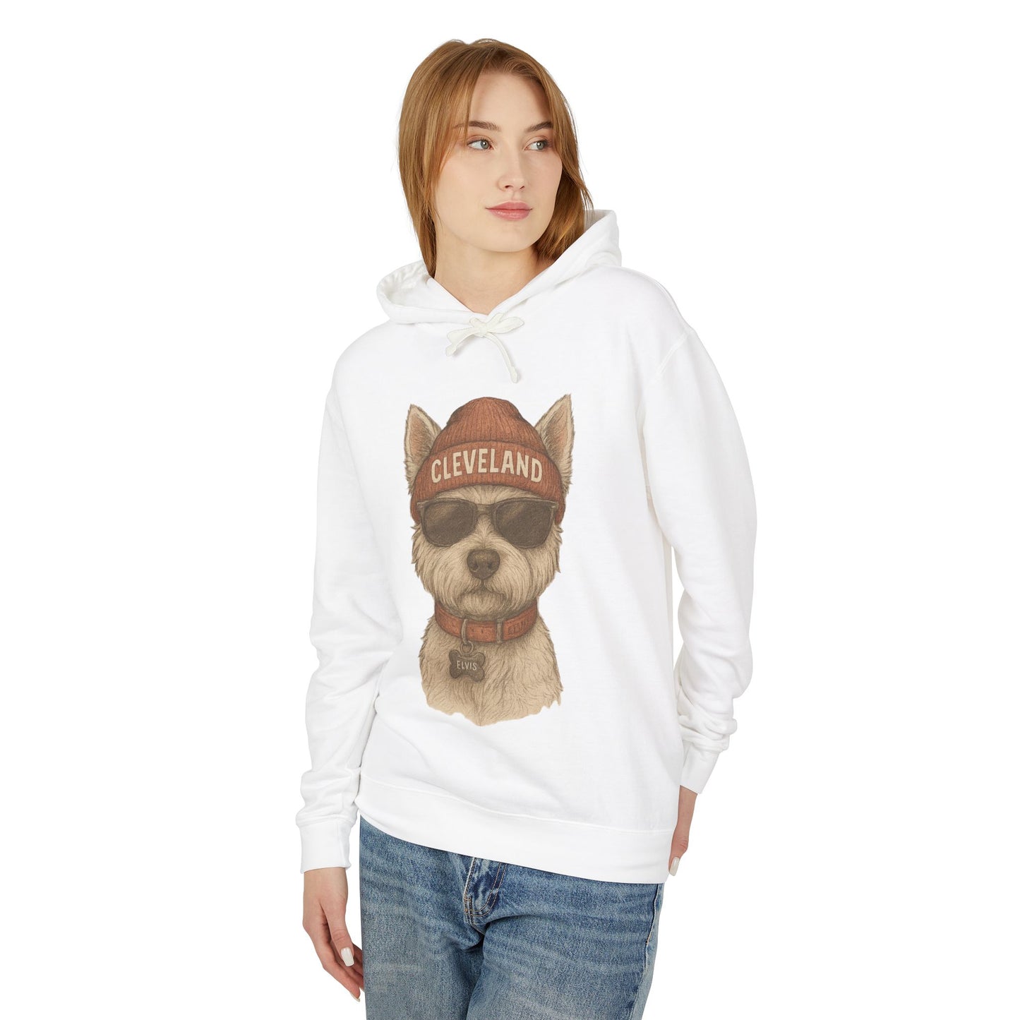 Westie Named Elvis Lightweight Hooded Sweatshirt - Ohio State Football Fans