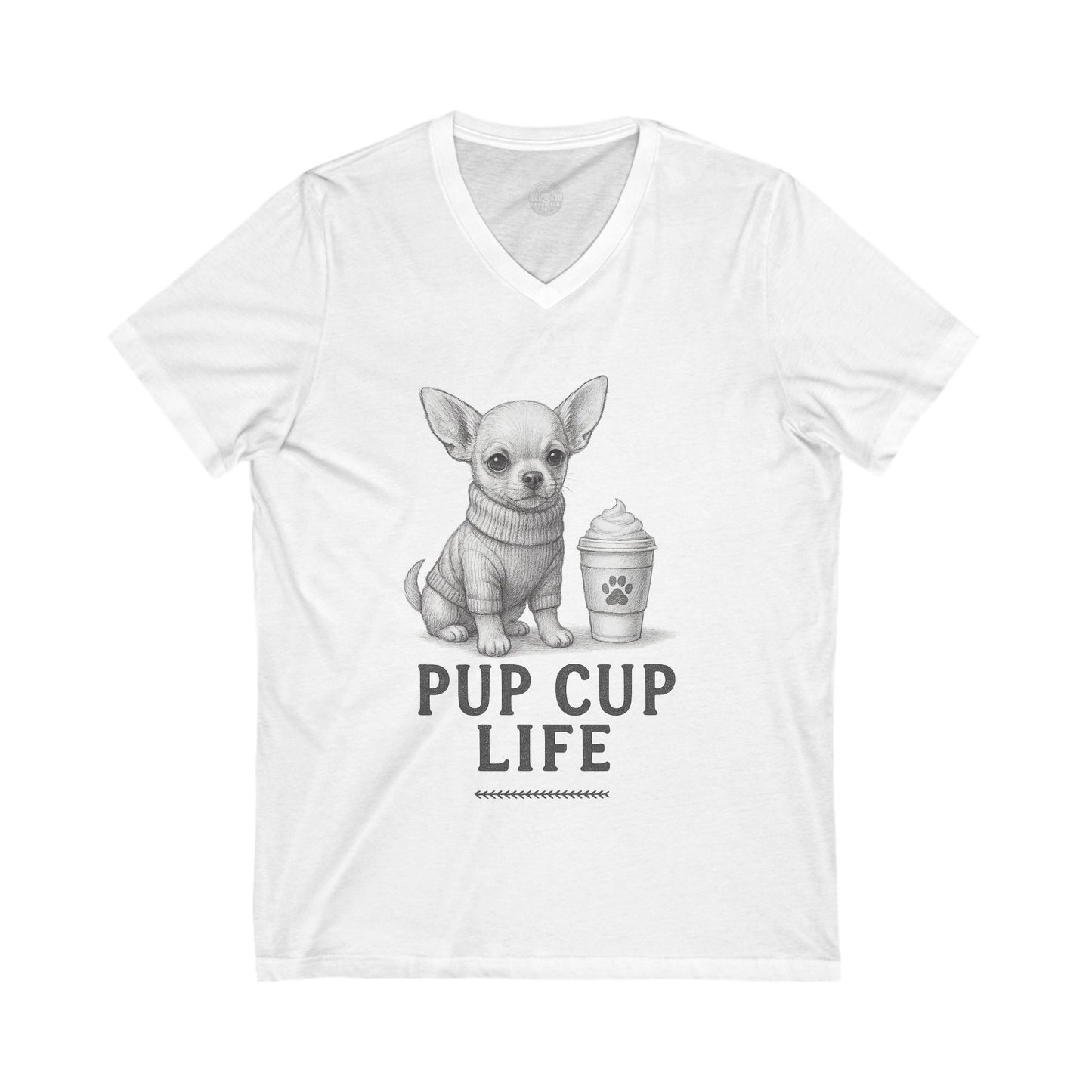 Chihuahua V-Neck Tee - Pup Cup Life