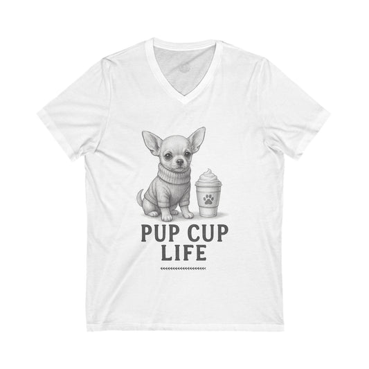Chihuahua V-Neck Tee - Pup Cup Life