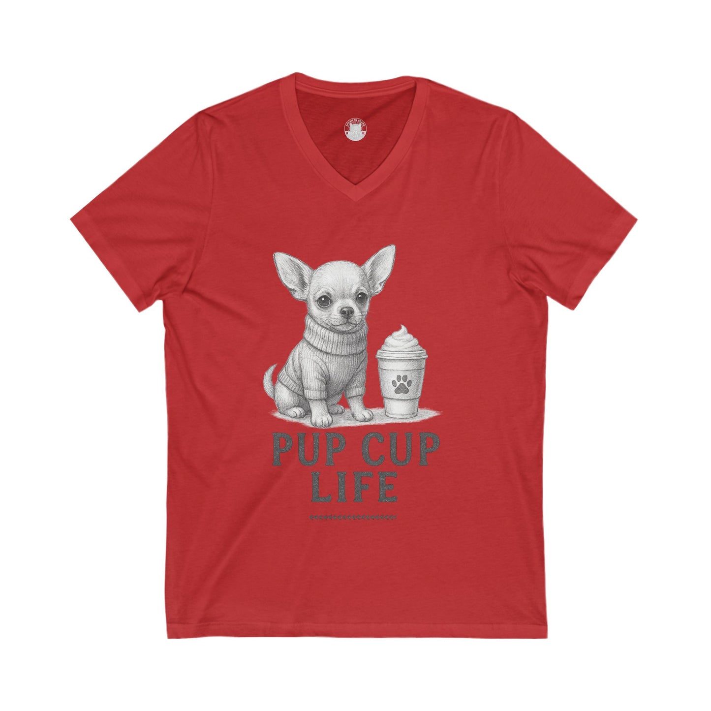 Chihuahua V-Neck Tee - Pup Cup Life