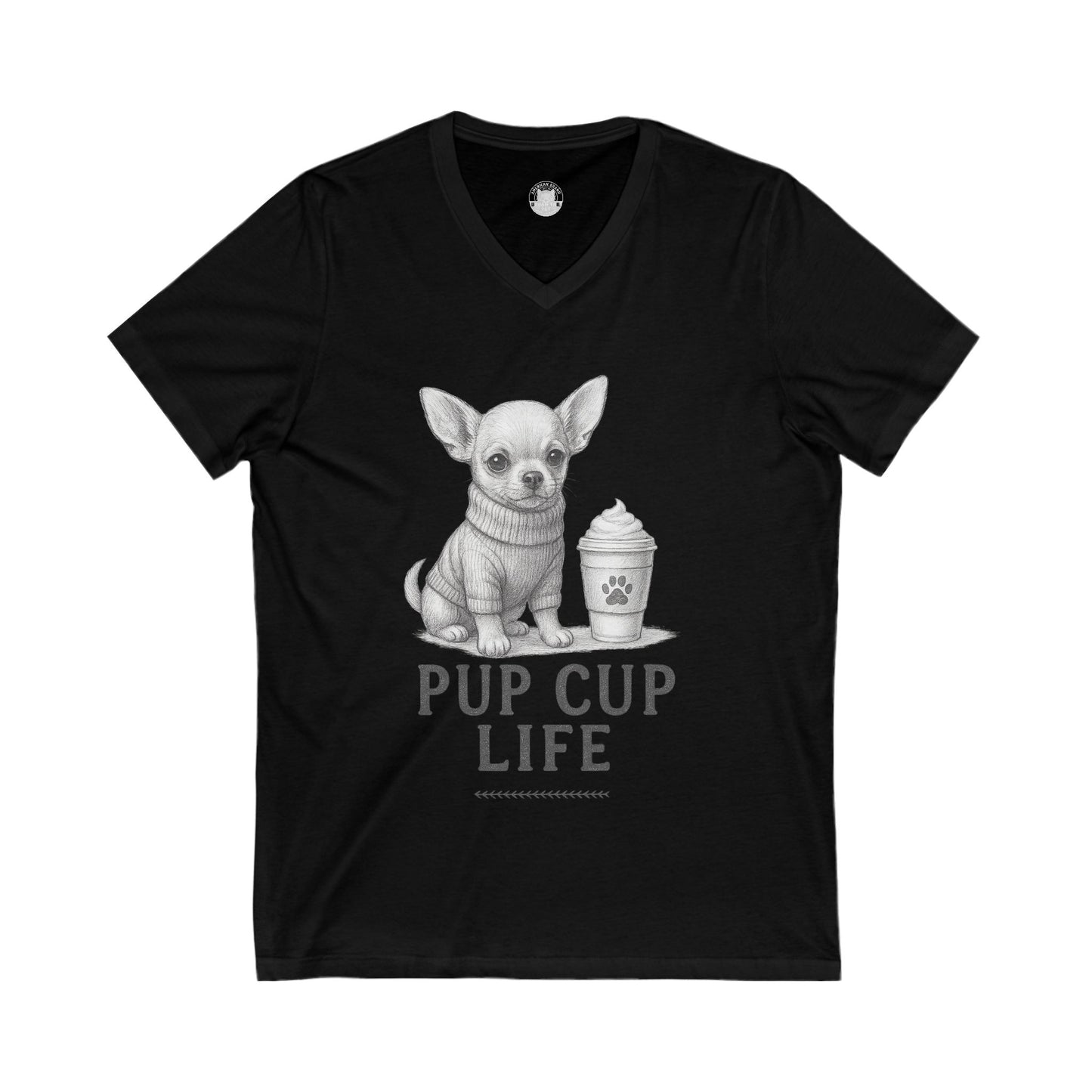 Chihuahua V-Neck Tee - Pup Cup Life