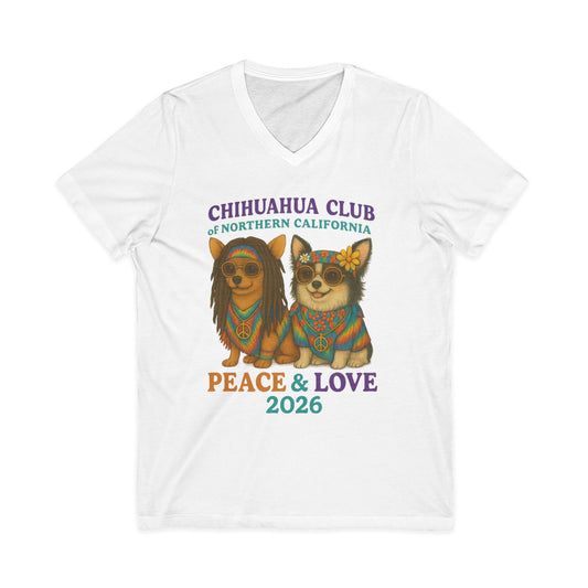 Chihuahua Club Peace & Love 2026 V-Neck Tee