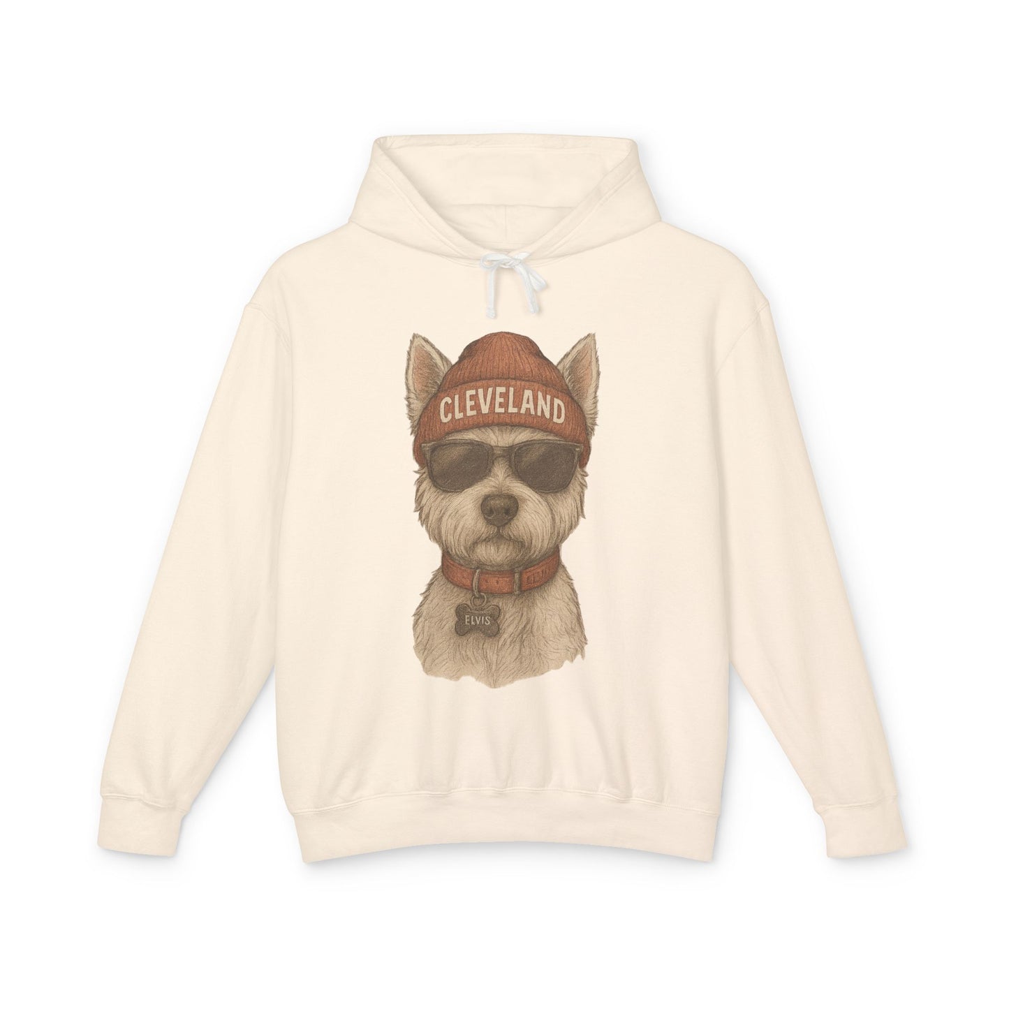 Westie Named Elvis Lightweight Hooded Sweatshirt - Ohio State Football Fans