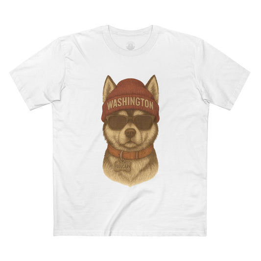 Cool Washington Husky Tee, Graphic T-Shirt, Dog Lover Gift, Casual Wear, Unique Animal Design, Summer Fashion