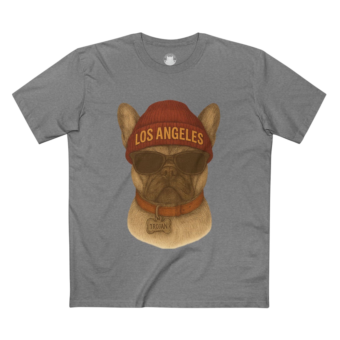 Los Angeles French Bulldog Tee, Trendy Pet Lover Shirt, Unique Gift for Dog Owners, Casual Tee for Every Occasion, Summer Fashion