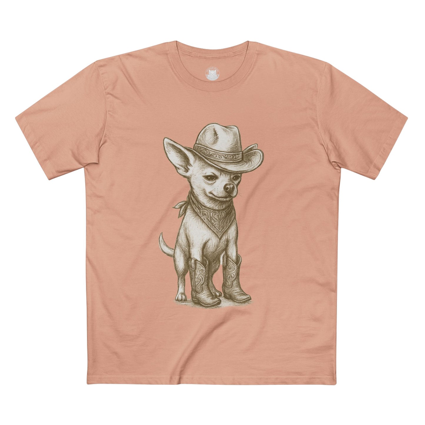 Tee Shirt with Chihuahua Cowboy Design